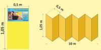 Подложка-гармошка под ламинат и паркетную доску 1050×500×2мм, желтая/ уп.10,25м2